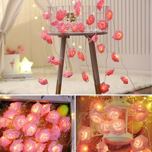 NEW!! 🕯PINK AESTHETIC ROSE STRING LIGHTS - Picture 3 of 8